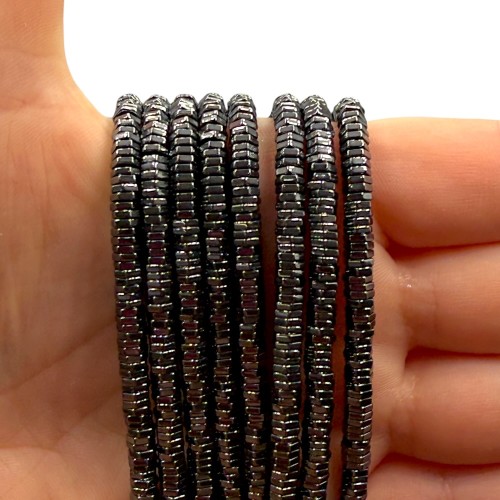 Hematyt Nakrętka / kolor czarny / ok. 4x1mm