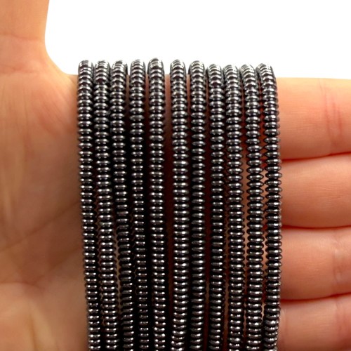 Hematyt oponka talerzyk / kolor czarny / ok. 3x1mm