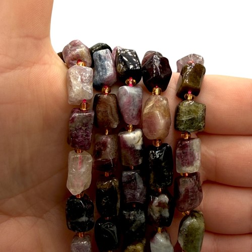 Turmalin Mix Kolorów / walec gładki / ok. 8x12mm