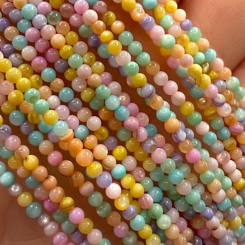 Masa Perłowa / kolorowy / kulka gładka / ok. 2mm