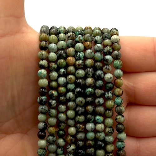 Turkus Afrykański / kulka gładka / ok. 4mm