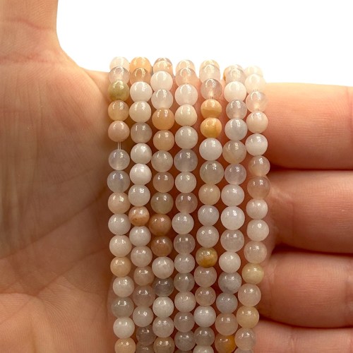 Awenturyn Brzoskwiniowy / kulka gładka / ok. 4mm