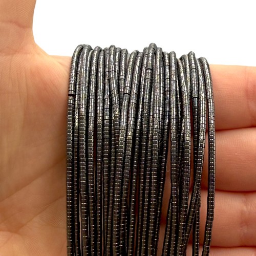 Hematyt Heishi / kolor czarny / ok. 2x1mm