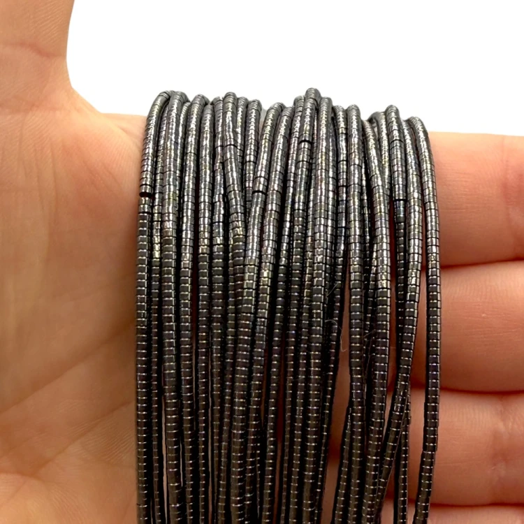 Hematyt Heishi / kolor czarny / ok. 2x1mm