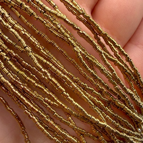 Hematyt Heishi / kolor ciepłe złoto / ok. 1x1mm