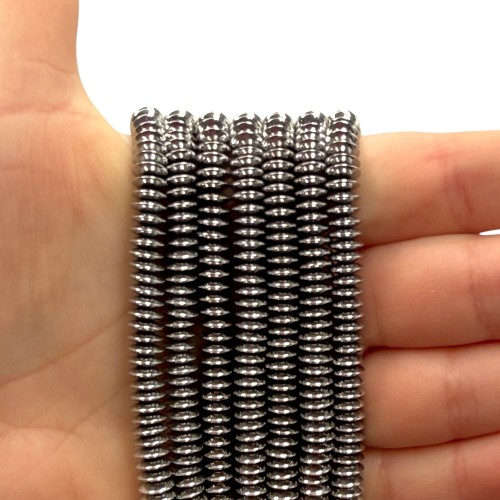 Hematyt oponka talerzyk / kolor srebrny / ok. 6x2mm