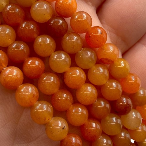 Awenturyn Czerwony / kulka gładka / ok. 6mm