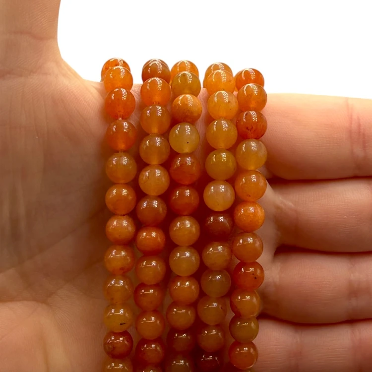 Awenturyn Czerwony / kulka gładka / ok. 6mm