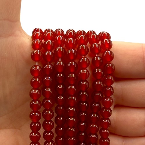 Agat Karneol / kulka gładka / ok. 6mm