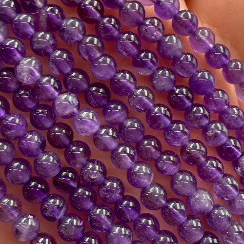 Ametyst / kulka gładka / ok. 4mm