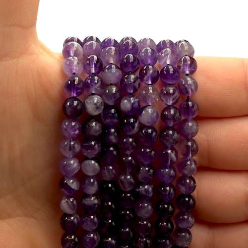 Ametyst / kulka gładka / ok. 6mm