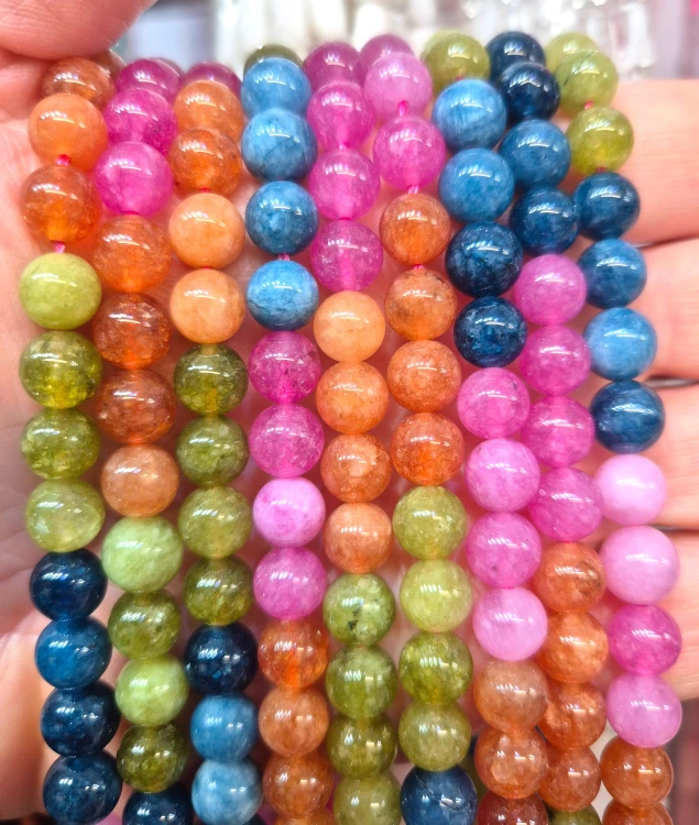 Jadeit Mix Kolorów / kulka gładka / ok. 8mm