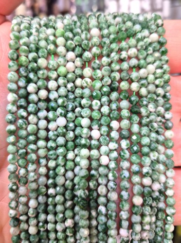 Jaspis Zielony / kulka fasetowana / ok. 3mm
