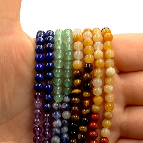 Mix 7 Czakr / kulka gładka / ok. 4mm