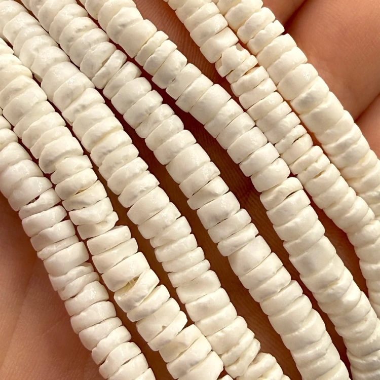 Masa Perłowa / biały / heishi / ok. 5x2mm