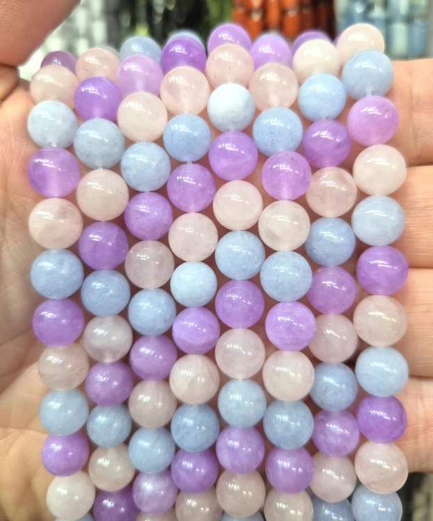 Jadeit Mix / kulka gładka / ok. 8mm