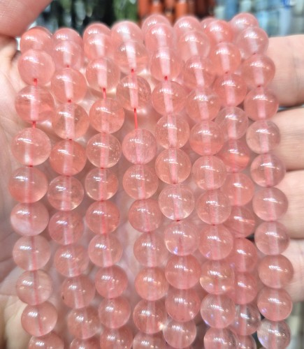 Kwarc Wiśniowy Czerwony / kulka gładka / ok. 8mm