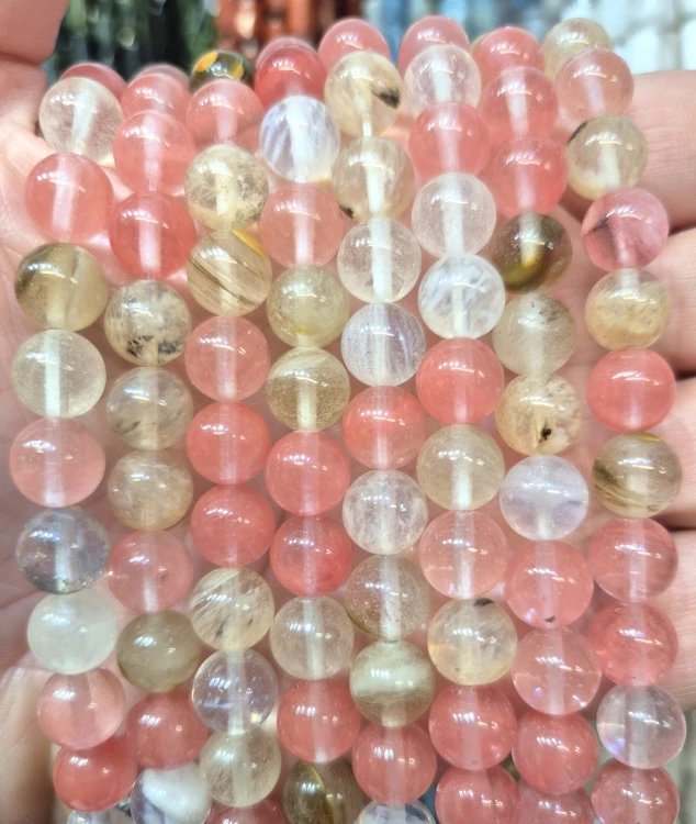Kwarc Wiśniowy / kulka gładka / ok. 8mm