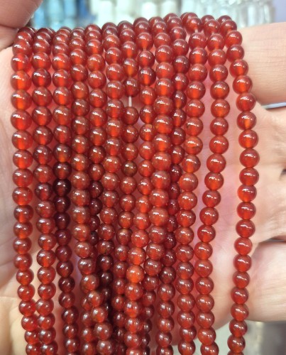 Agat Karneol / kulka gładka / ok. 4mm