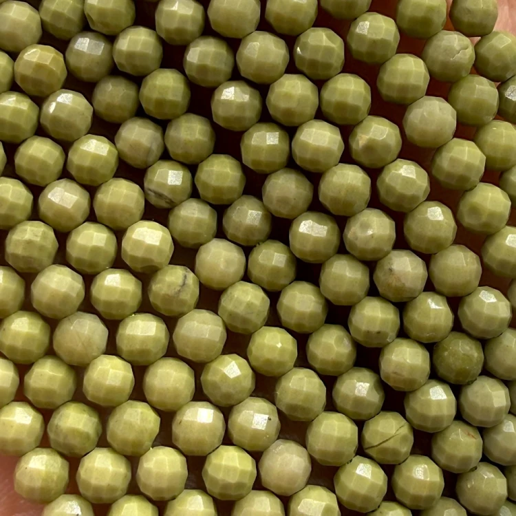 Jaspis Matcha Avocado / kulka fasetowana / ok. 4mm