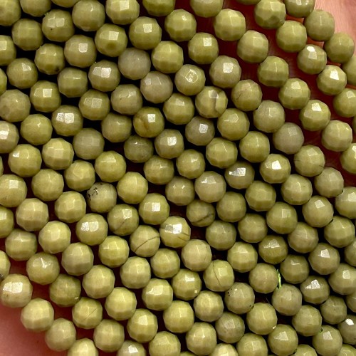 Jaspis Matcha Avocado / kulka fasetowana / ok. 3mm