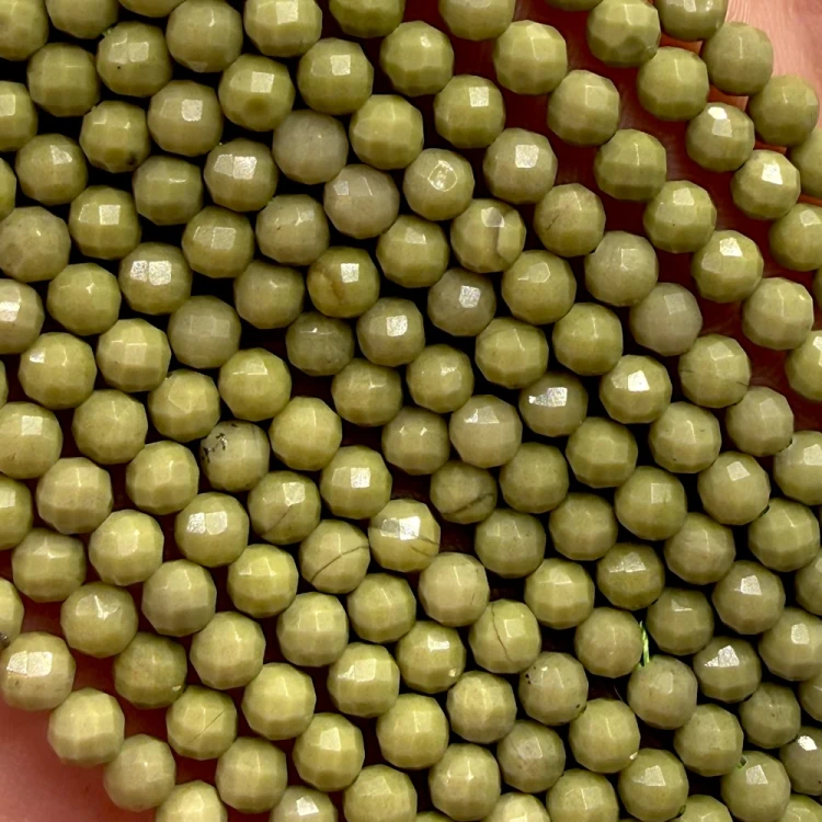 Jaspis Matcha Avocado / kulka fasetowana / ok. 3mm