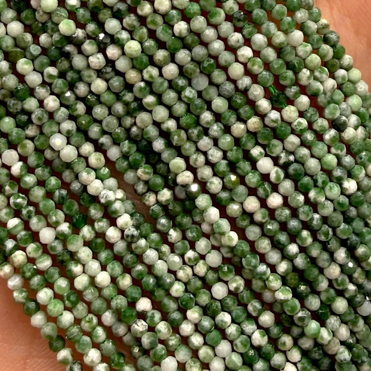Jaspis Zielony / kulka fasetowana / ok. 2mm