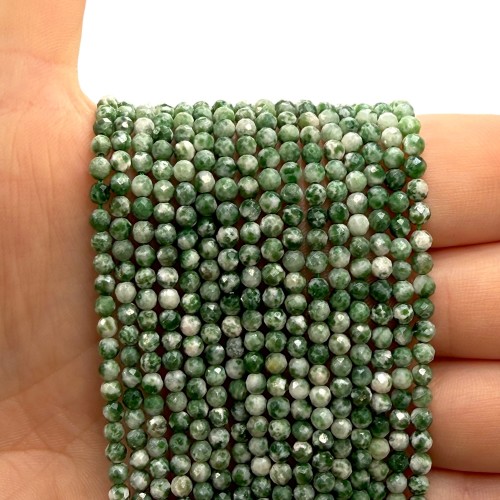 Jaspis Zielony / kulka fasetowana / ok. 3mm