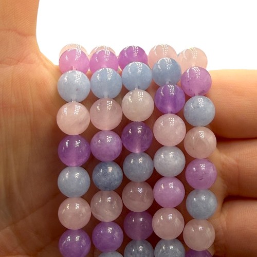 Jadeit Mix / kulka gładka / ok. 8mm