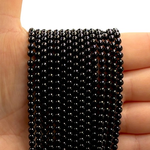 Turmalin Czarny / kulka gładka / ok. 3mm