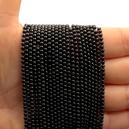 Turmalin Czarny / kulka gładka / ok. 2mm