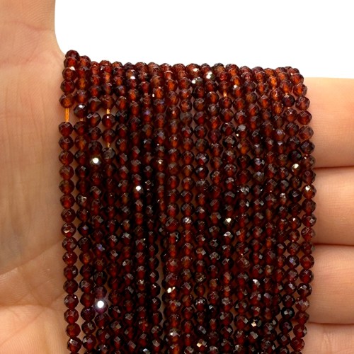 Granat Pomarańczowy - Hessonit / kulka fasetowana / ok. 3mm