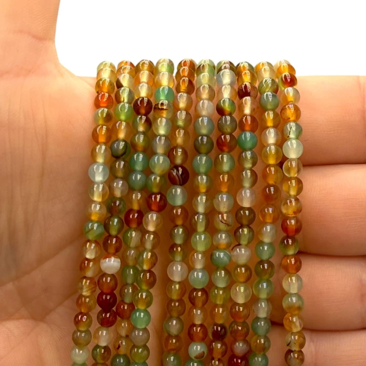Agat Pawi / kulka gładka / ok. 4mm