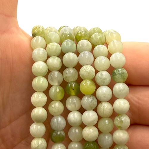 Jadeit Kwiatowy / kulka gładka / ok. 6mm