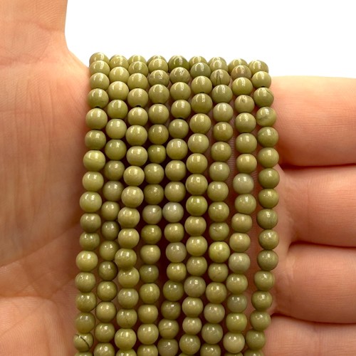 Jaspis Matcha Avocado / kulka gładka / ok. 4mm