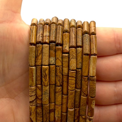 Jaspis Piaskowy / walec / ok. 4x13mm
