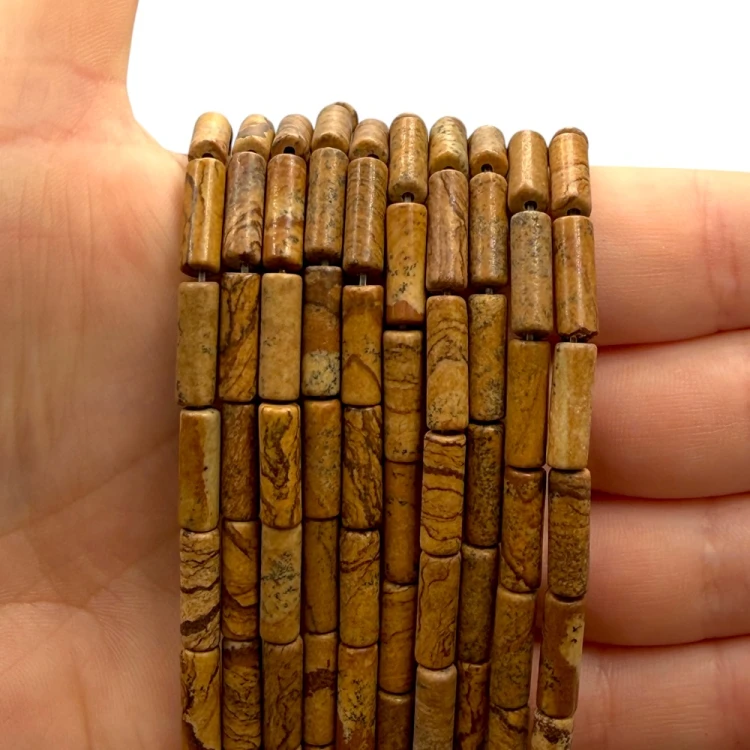 Jaspis Piaskowy / walec / ok. 4x13mm