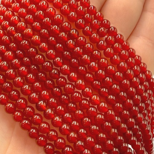 Agat Karneol / kulka gładka / ok. 4mm