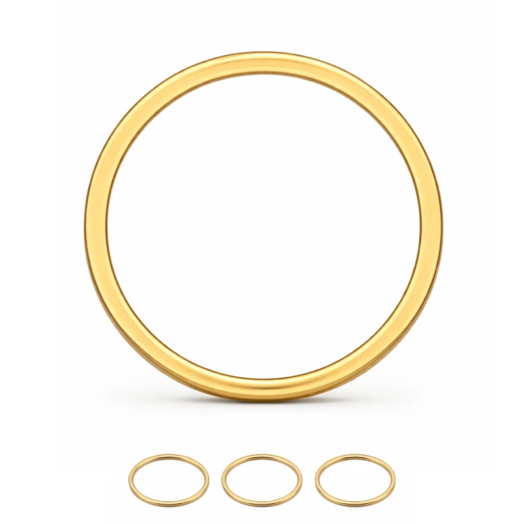 Ring ozdobny spawany / stal PVD / kolor złoty / ok. 16mm / 0,8mm / 10 szt.