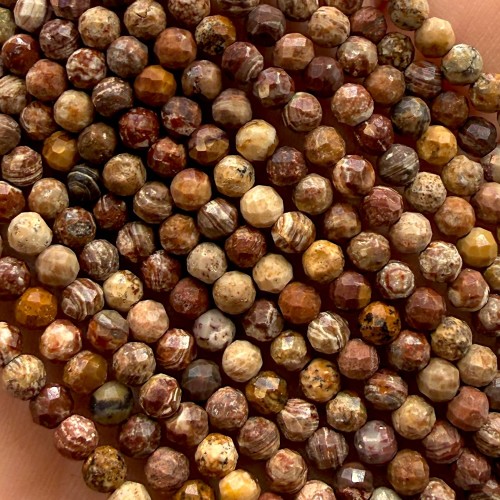 Jaspis Leopard / kulka fasetowana / ok. 3mm