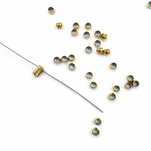 Zaciski kulka / stal PVD / kolor złoty / ok. 2,5mm