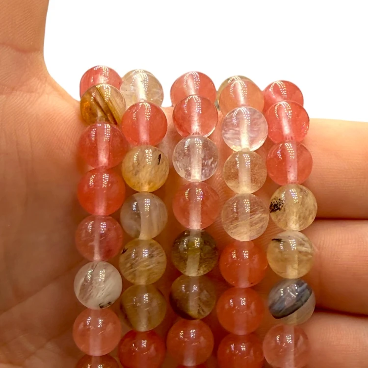 Kwarc Wiśniowy / kulka gładka / ok. 8mm