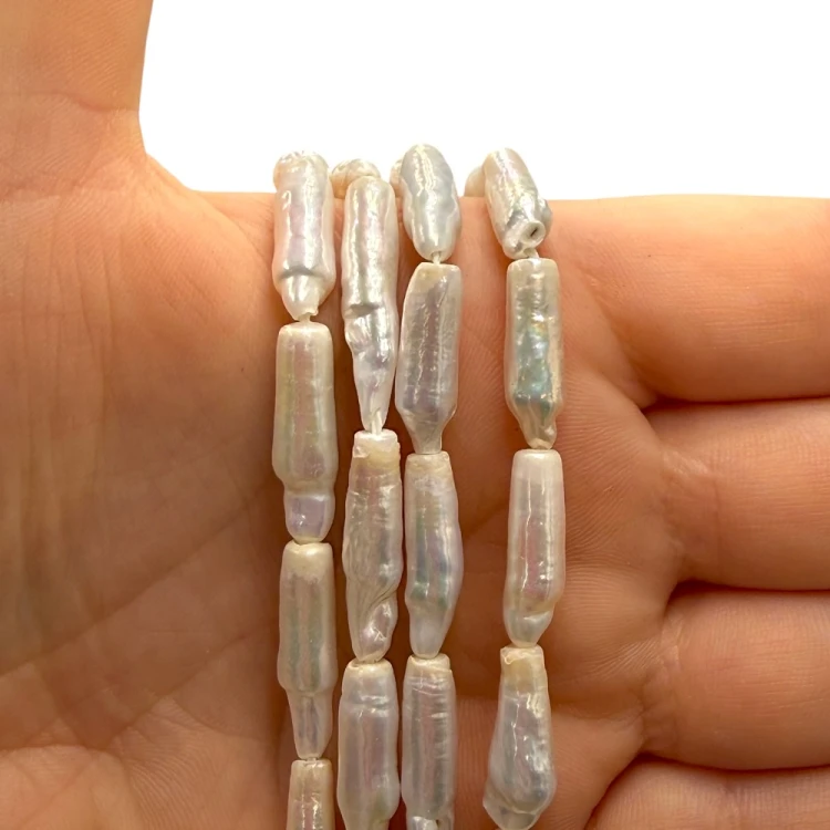 Perła Hodowlana Słodkowodna / perłowy / walec / ok.5x18mm