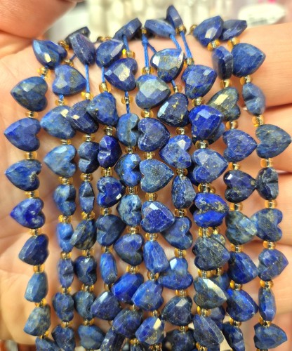 Lapis Lazuli / serce fasetowane / ok. 8 mm