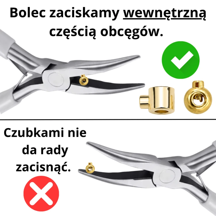 Zacisk kulka z bolcem / stal PVD / kolor złoty / ok. 3mm