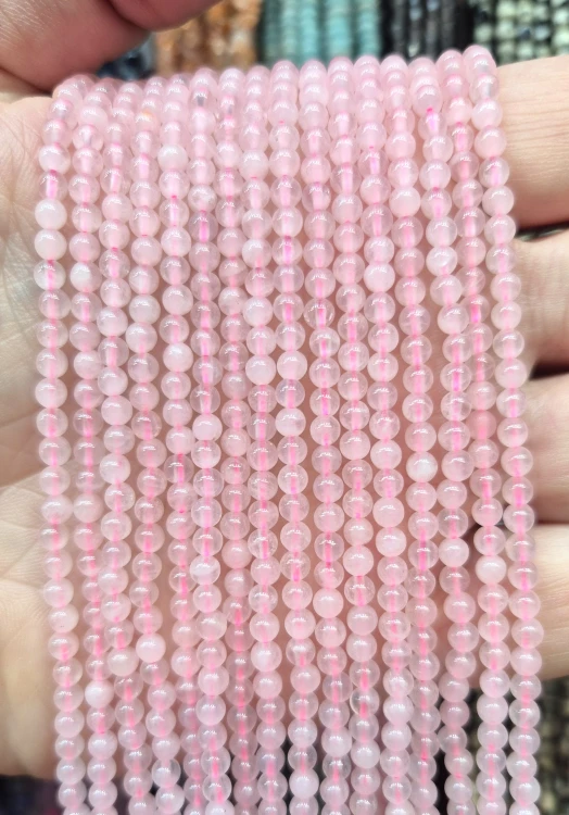 Kwarc Różowy / kulka gładka / ok. 3mm