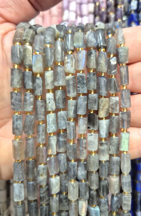 Labradoryt / walec / ok. 6x10mm