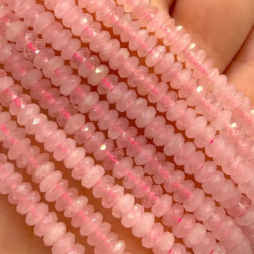Kwarc Różowy / oponka fasetowana / ok. 5x2mm