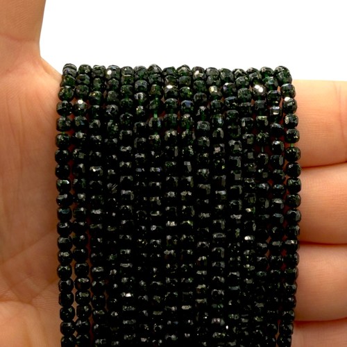 Szmaragd Nilu / kostka fasetowana / ok. 3x3mm
