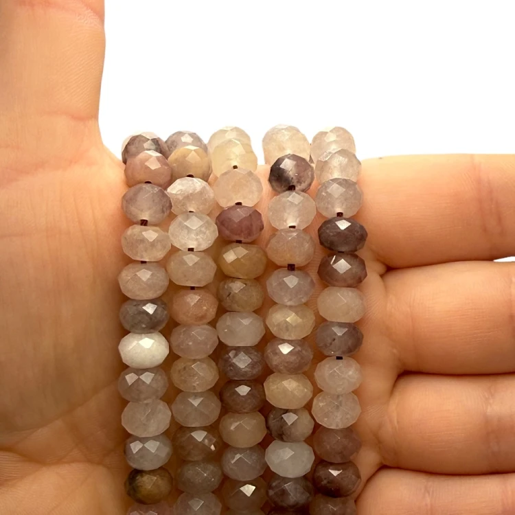 Kwarc Lilac / oponka fasetowana / ok. 8x5mm